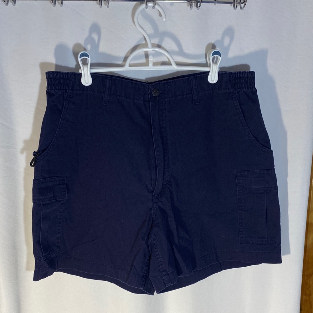 EMS Eastern Mountain Sports Cargo Shorts Men's 36 Blue Spring Summer Hiking